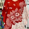 batik poncho blouse 106