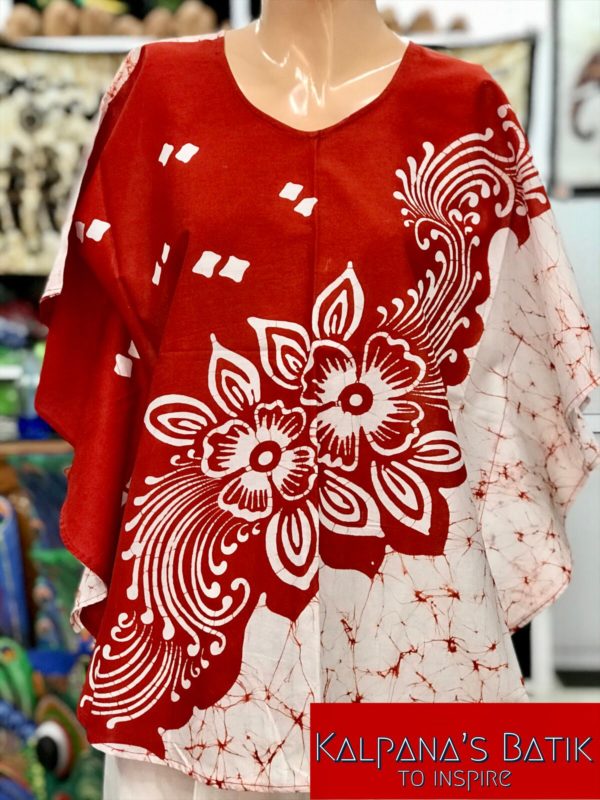 batik poncho blouse 106
