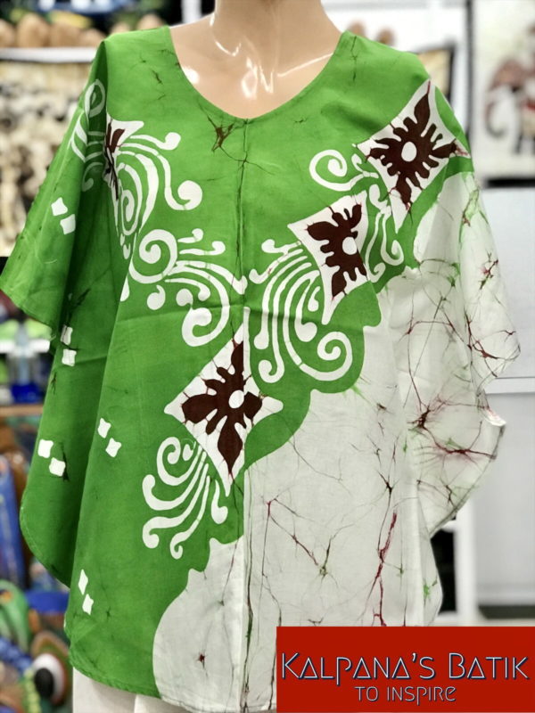 batik poncho blouse 70