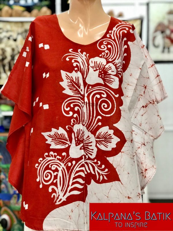 batik poncho blouse 30