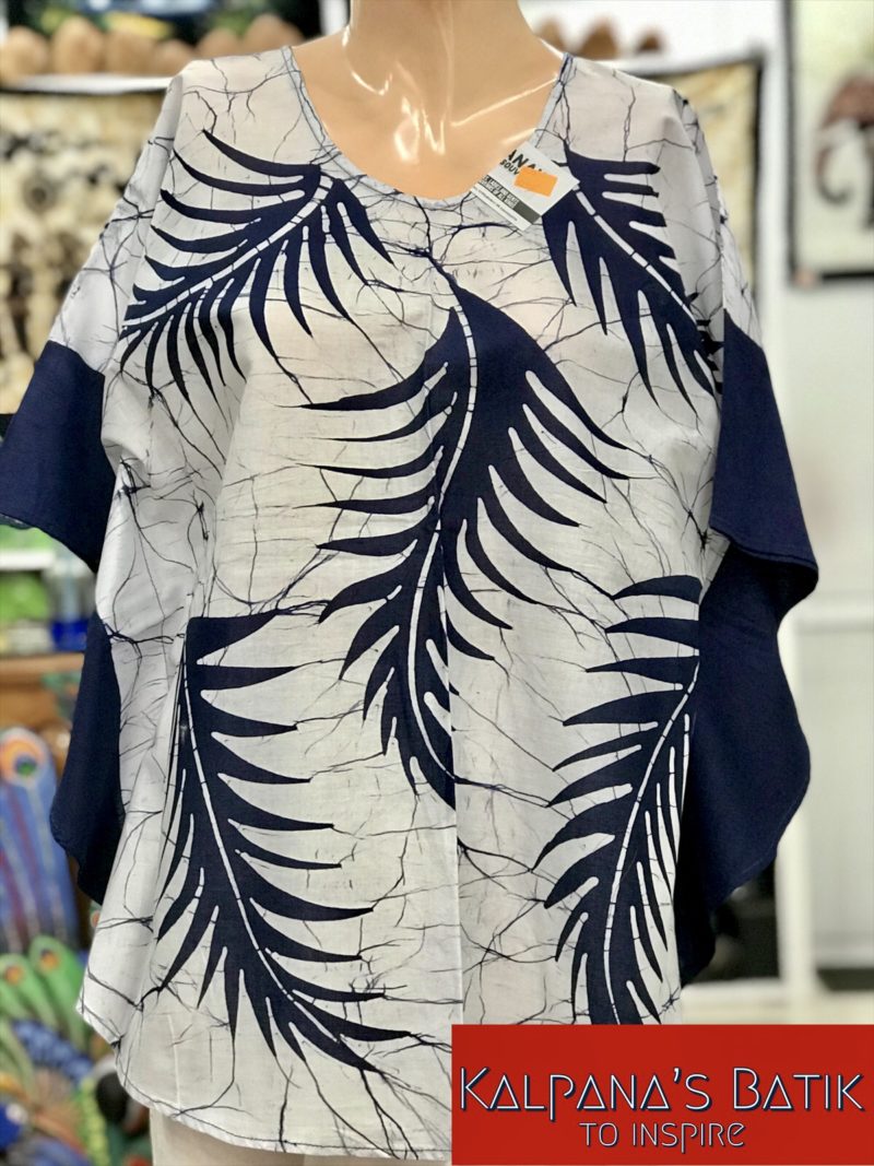 batik poncho blouse 55