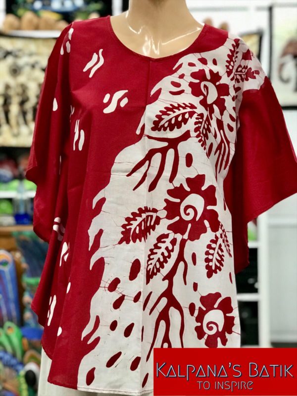 batik poncho blouse 97