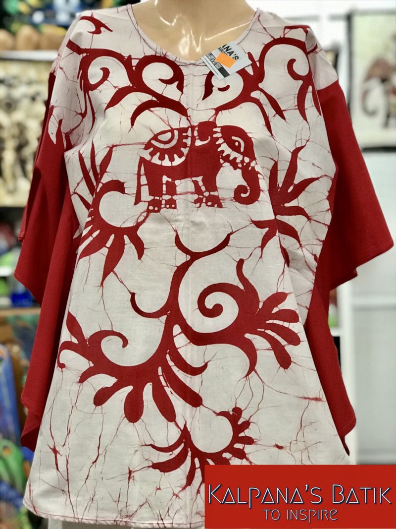 batik poncho blouse 92