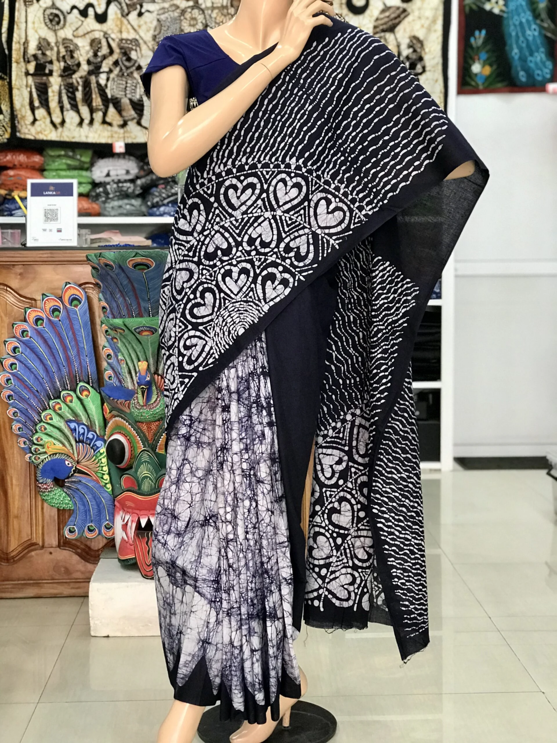 Batik Sari - Turn all heads in your direction in this stunning batik silk  sari