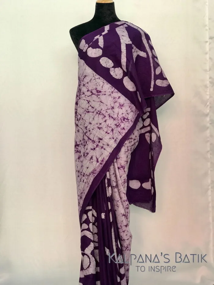 Cotton Batik Saree CBS39 - Image 2