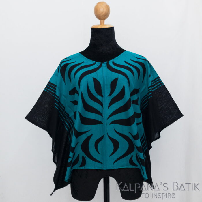 Batik Crop-Top Poncho Blouse BPB229