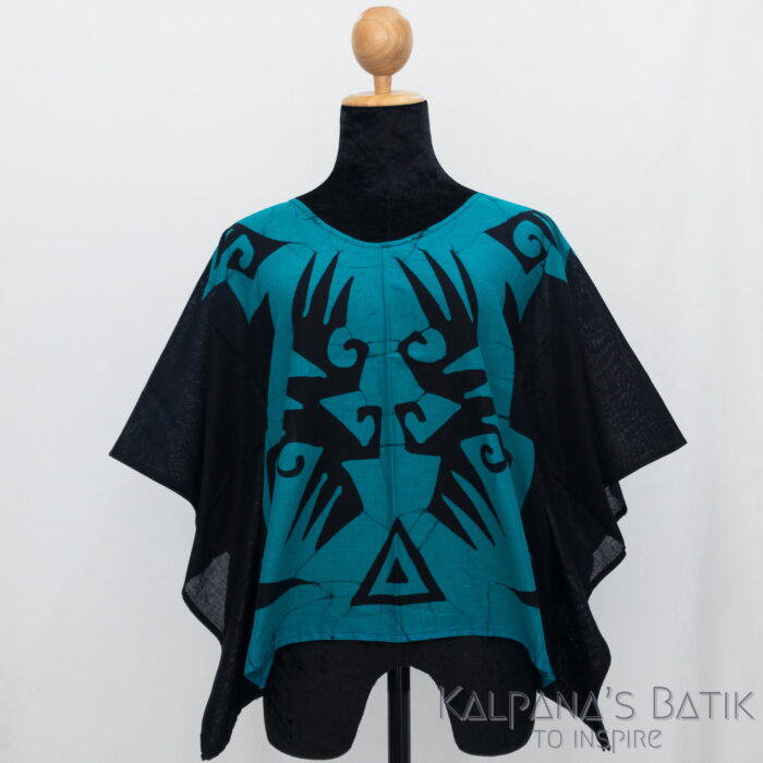 Batik Crop-Top Poncho Blouse BPB231