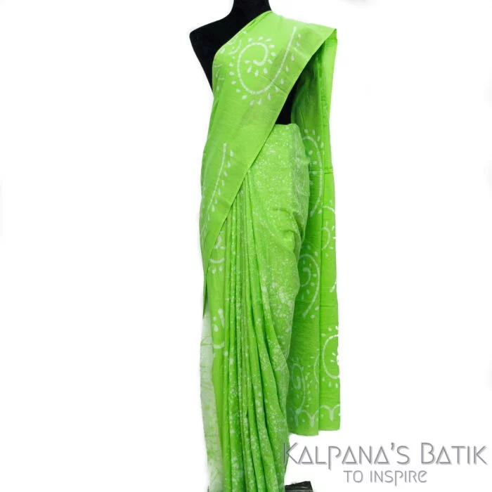 Cotton Batik Saree CBS88 - Image 2