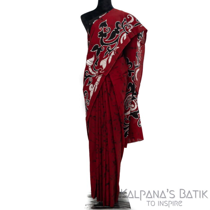 Cotton Batik Saree CBS33 - Image 2