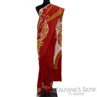 Cotton Batik Saree CBS34 - Image 2