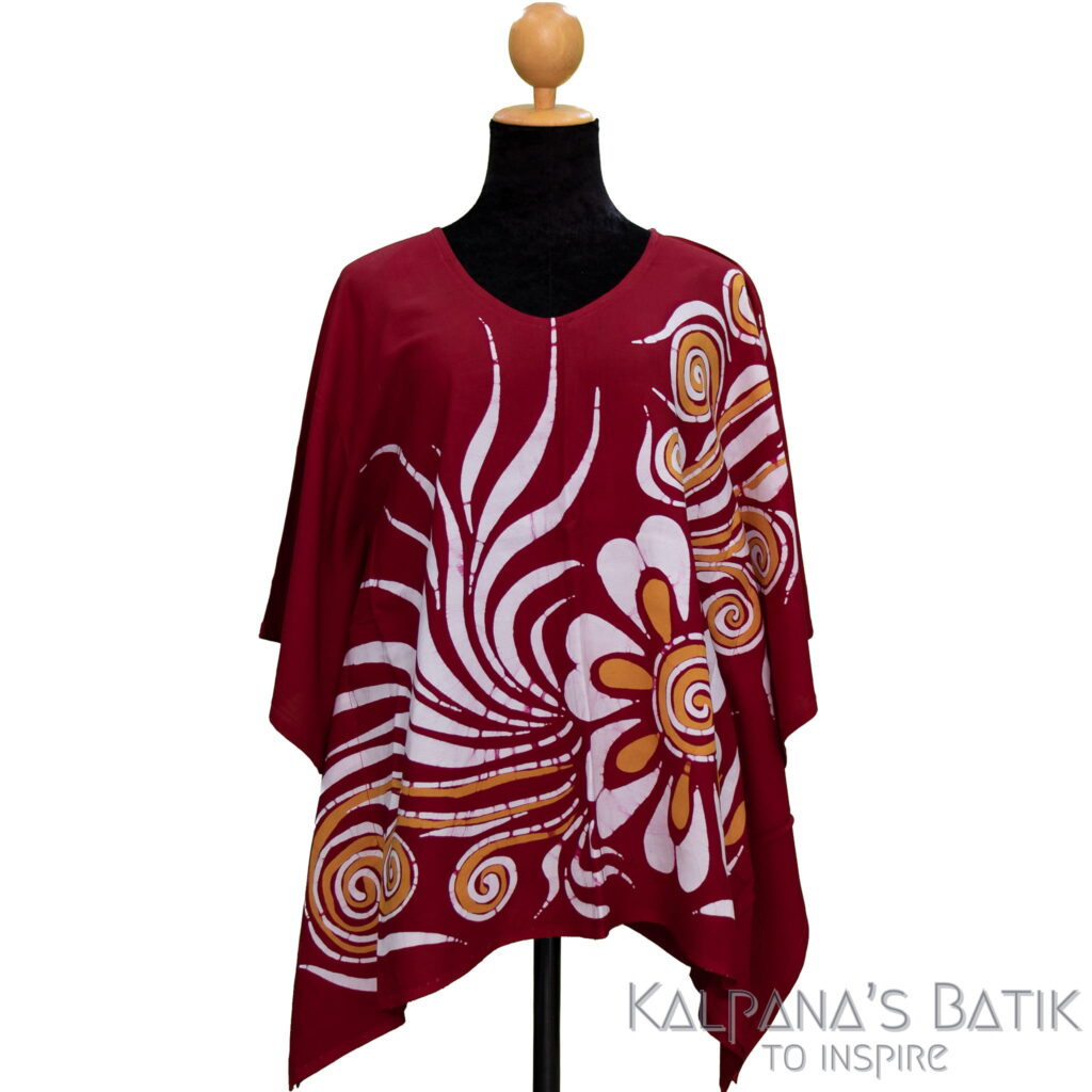 batik poncho blouse bpb 494.1